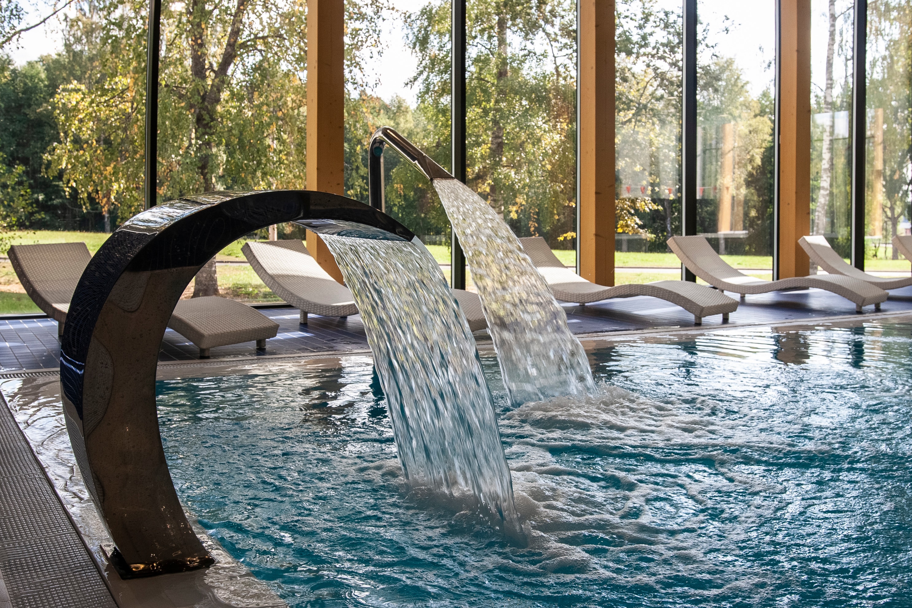 Luxury indoor spa pool
